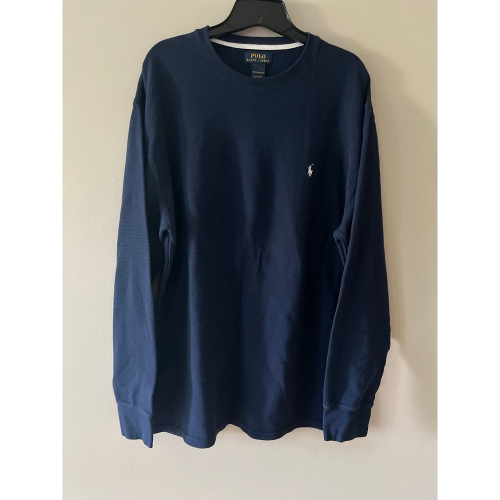 Polo Ralph Lauren Thermal Long Sleeve Navy Shirt 2XL